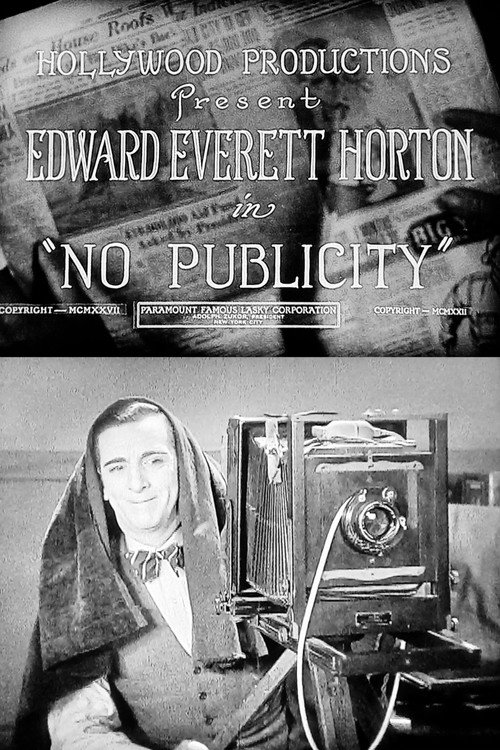 Movie poster for No Publicity (1927)
