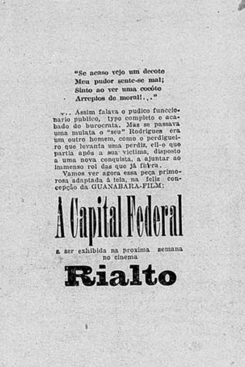 Movie poster for A Capital Federal (1923)