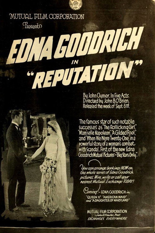 Movie poster for Reputation (1917)