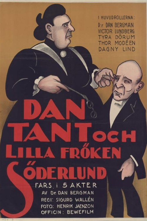 Movie poster for Dan, Auntie and Little Miss Söderlund (1924)