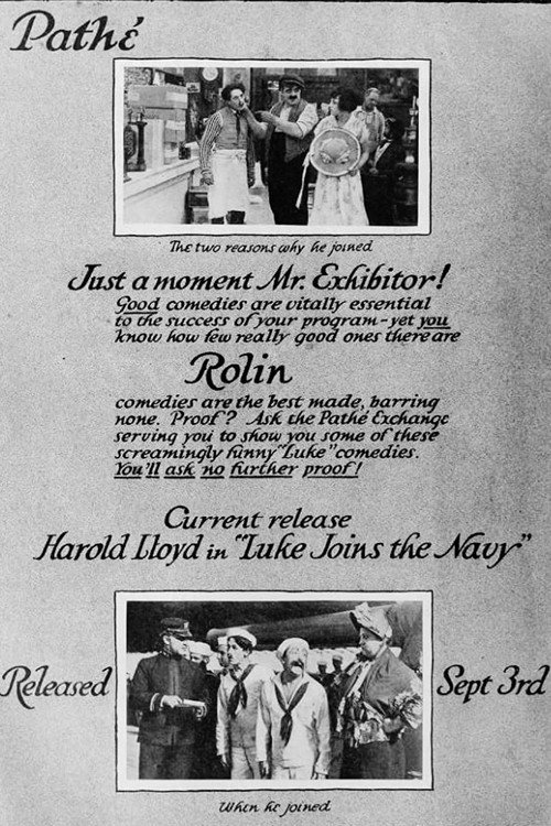 Movie poster for Luke Joins the Navy (1916)