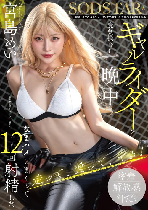 Movie poster for 離婚したてのぼくがツーリングで出会った大型バイクにまたがるギャルライダーと意気投合し一晩中なまハメしまくって12回射精した 宮島めい (2025)