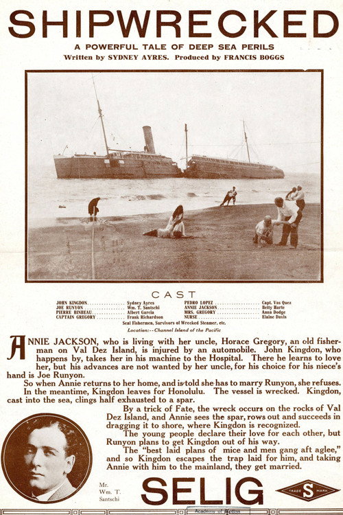 Movie poster for Shipwrecked (1911)
