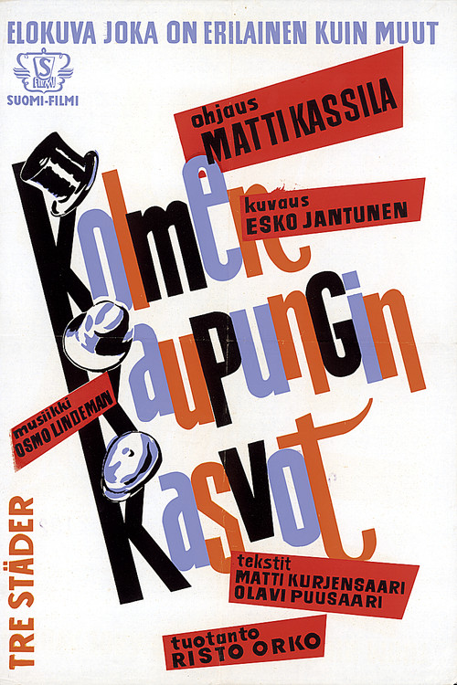 Movie poster for Kolmen kaupungin kasvot (1962)