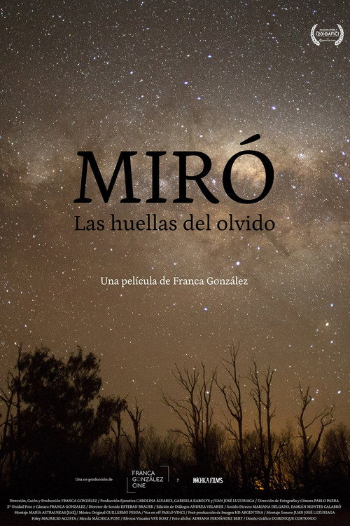 Movie poster for Miró. Traces of Oblivion (2018)