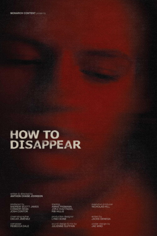 Movie poster for How to Disappear (2024)