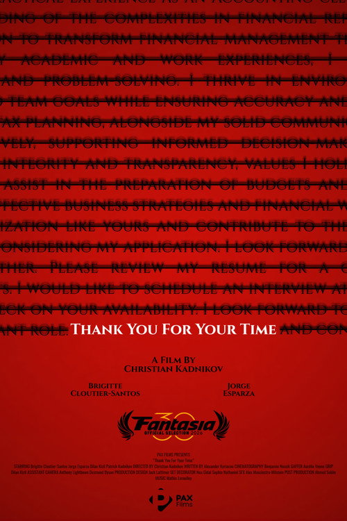 Movie poster for Thank You For Your Time