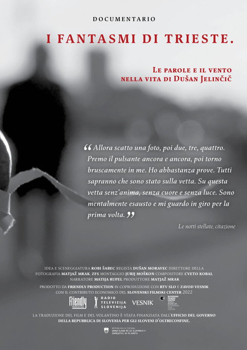 Movie poster for The Apparitions of Trieste, Words and Wind in the Life of Dušan Jelinčič (2023)
