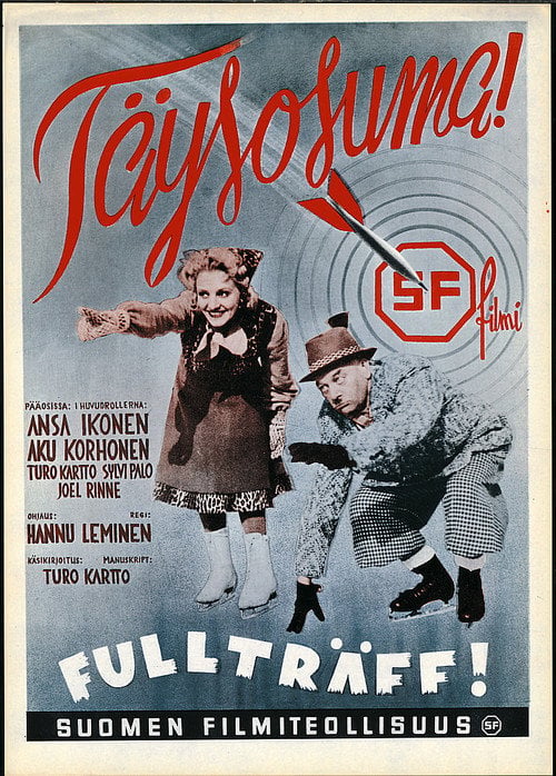 Movie poster for Täysosuma (1941)