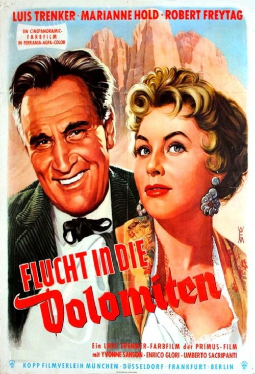 Movie poster for Flucht in die Dolomiten (1955)