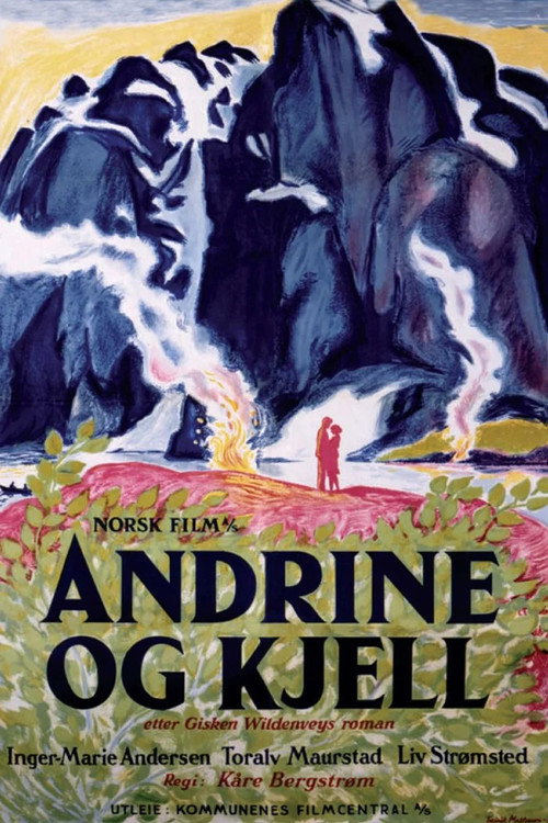 Movie poster for Andrine and Kjell (1952)
