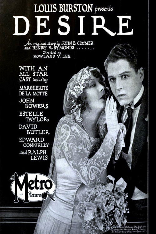 Movie poster for Desire (1923)