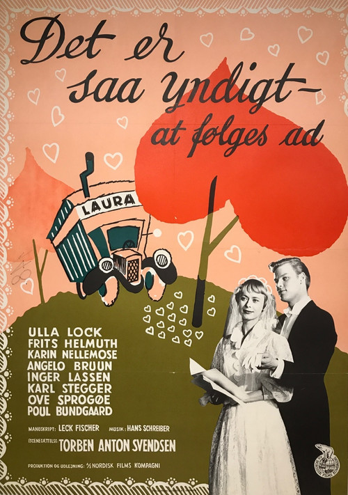 Movie poster for Det er så yndigt at følges ad (1954)