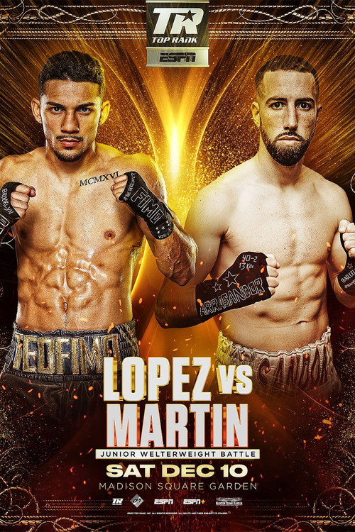 Movie poster for Teofimo Lopez vs. Sandor Martin (2022)