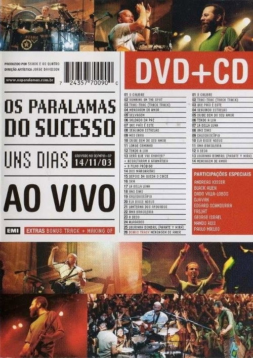 Movie poster for Os Paralamas do Sucesso - Uns Dias Ao Vivo (2003)