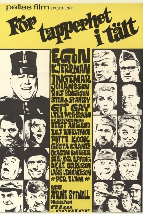 Movie poster for För tapperhet i tält (1965)