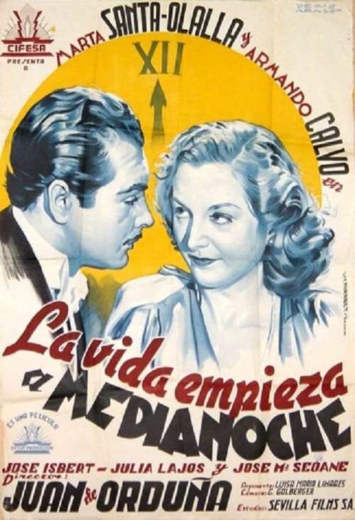 Movie poster for La vida empieza a medianoche (1944)