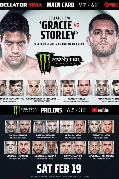 Movie poster for Bellator 274: Gracie vs. Storley (2022)