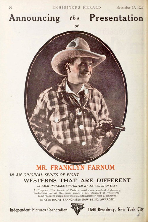 Movie poster for A Two Fisted Tenderfoot (1924)