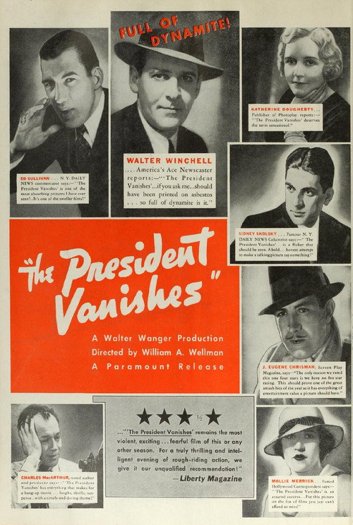 Movie poster for The President Vanishes (1934)