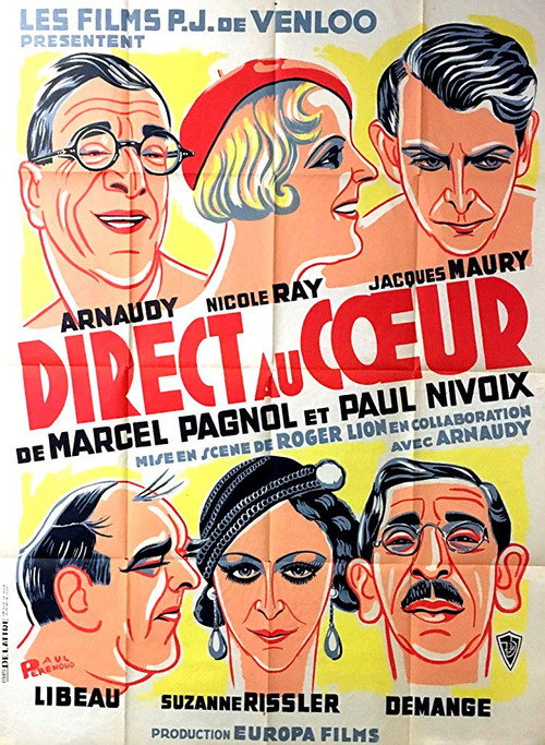 Movie poster for Direct au coeur (1933)