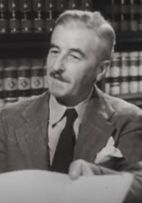 Movie poster for William Faulkner on his native soil in Oxford, Mississippi (1952)