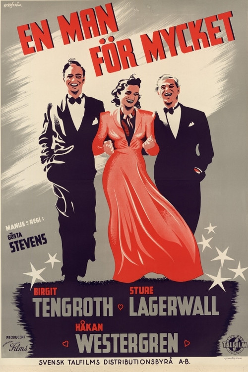 Movie poster for En man för mycket (1941)