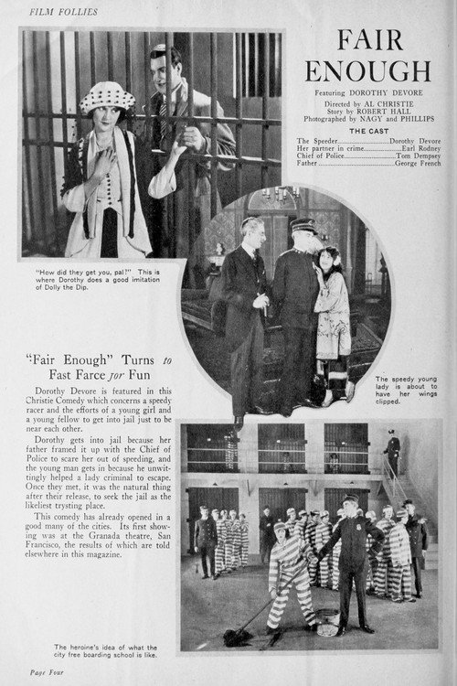 Movie poster for Fair Enough (1922)