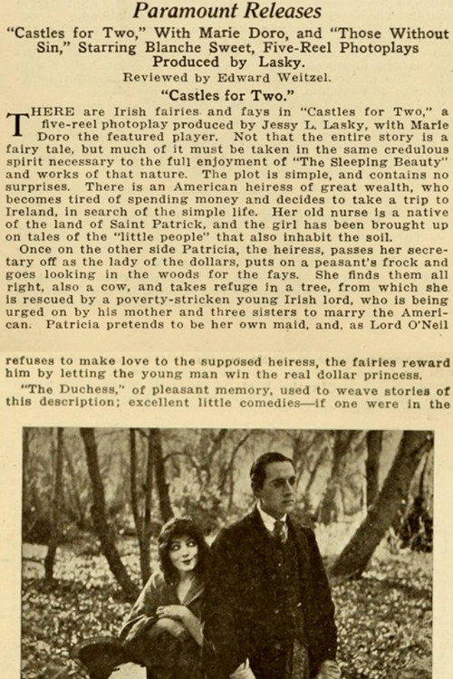 Movie poster for Castles for Two (1917)