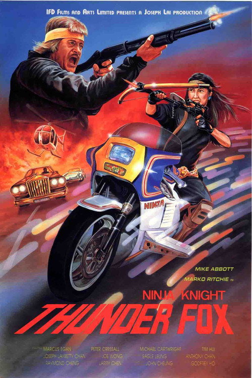 Movie poster for Ninja Knight Thunder Fox (1987)