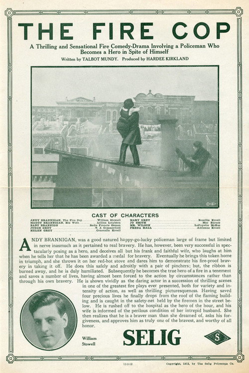 Movie poster for The Fire Cop (1912)