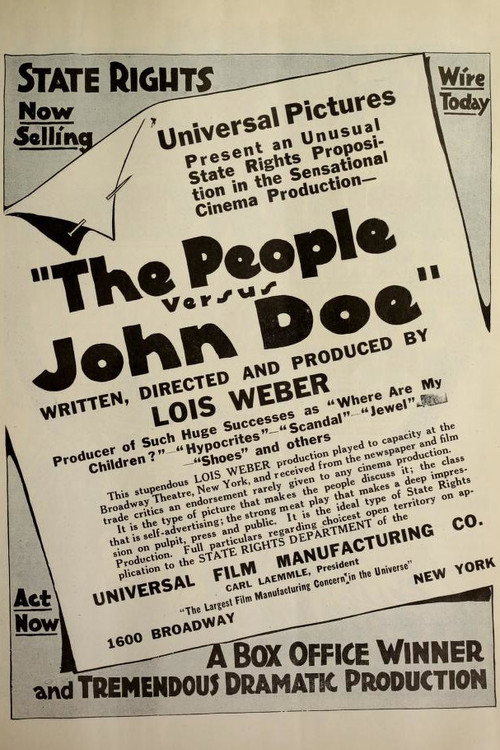 Movie poster for The People vs. John Doe (1916)