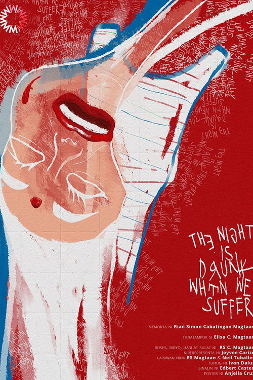 Movie poster for the night is drunk when we suffer (2023)
