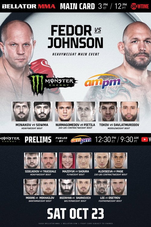Movie poster for Bellator 269: Fedor vs. Johnson (2021)