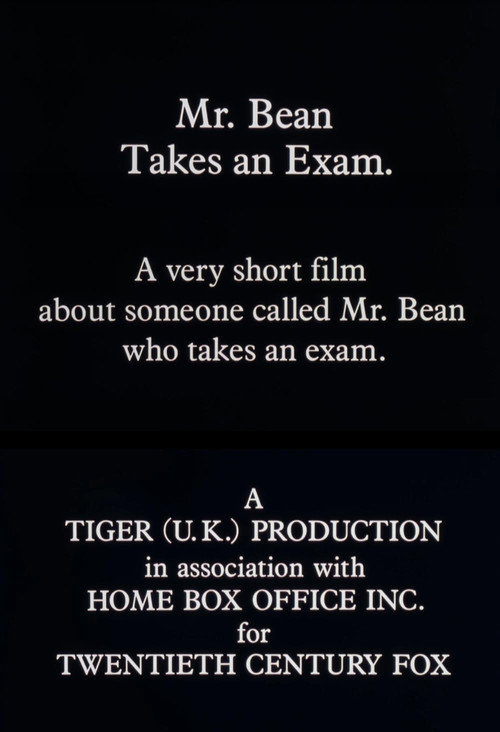 Movie poster for Mr. Bean Takes an Exam (1991)
