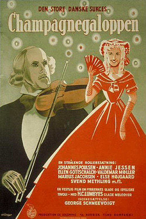 Movie poster for Champagnegaloppen (1938)