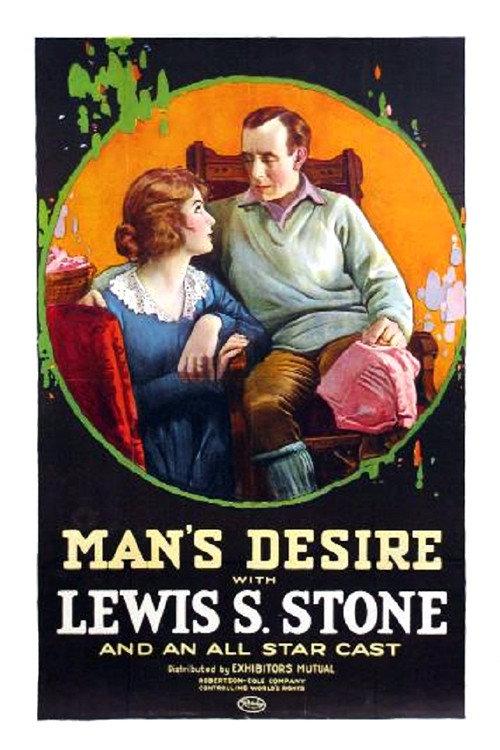Movie poster for Man's Desire (1919)