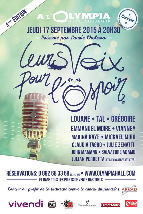 Movie poster for Leurs voix pour l'espoir - 4ème édition (2015)