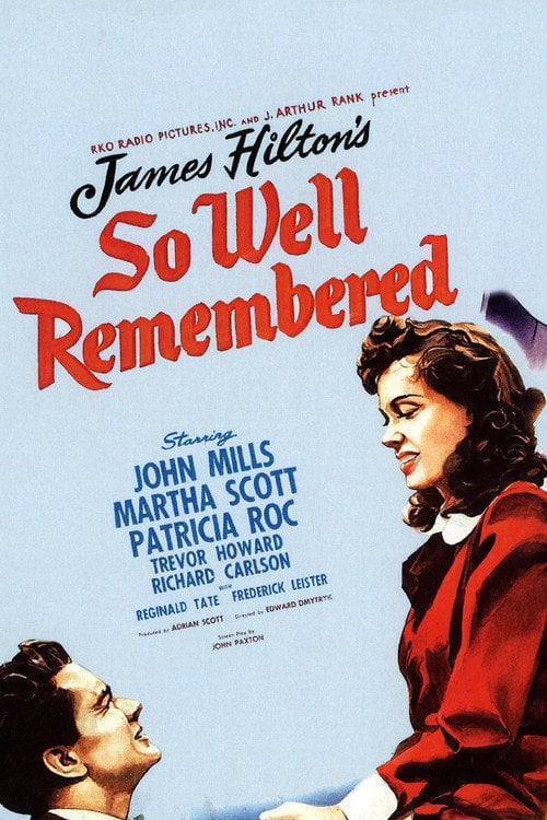 Movie poster for So Well Remembered (1947)