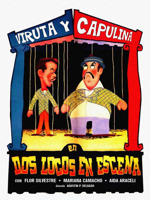 Movie poster for Dos locos en escena (1960)