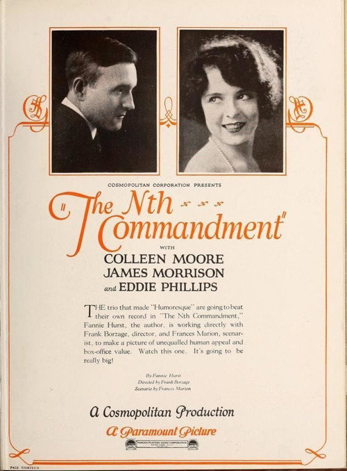 Movie poster for The Nth Commandment (1923)