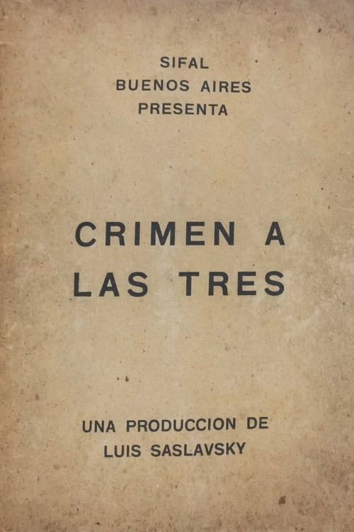 Movie poster for Crimen a las tres (1935)