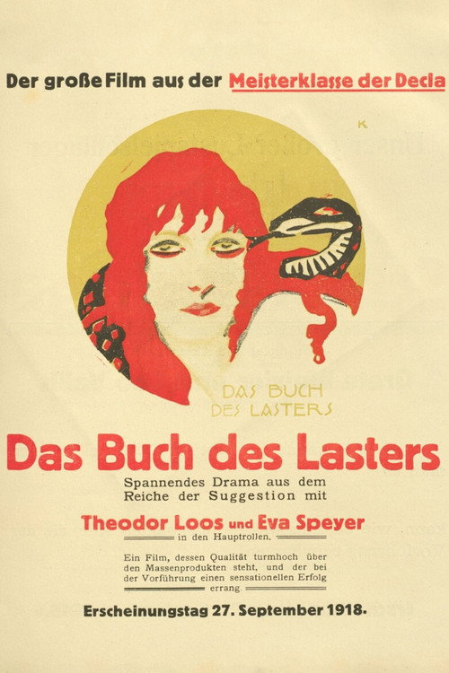 Movie poster for Das Buch des Lasters (1917)