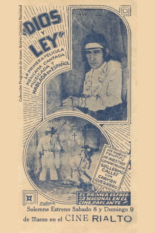 Movie poster for Dios y ley (1930)