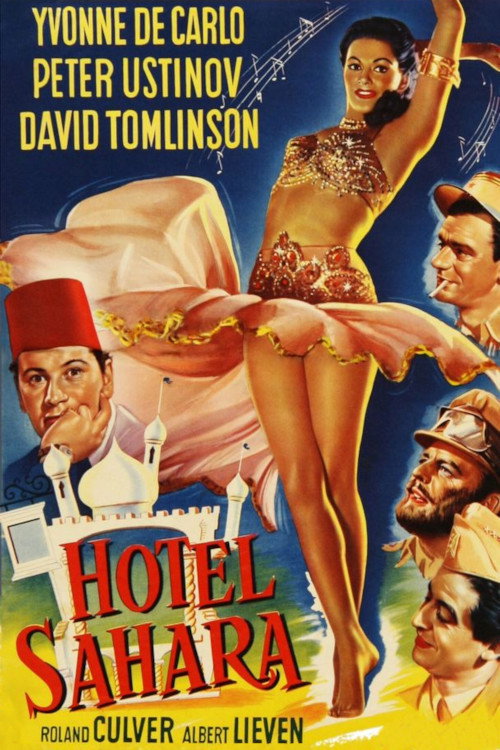 Movie poster for Hotel Sahara (1951)