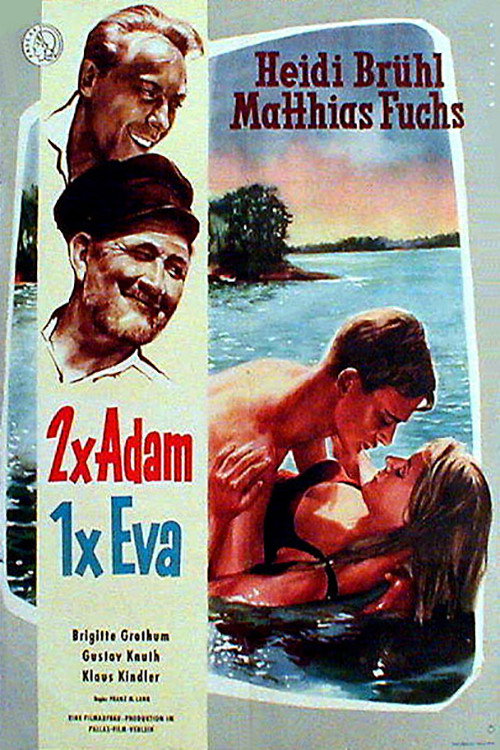 Movie poster for 2 x Adam, 1 x Eva (1959)