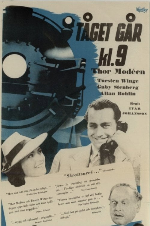 Movie poster for Tåget går klockan 9 (1941)