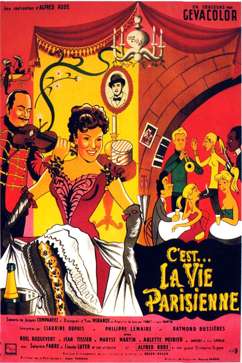Movie poster for It's the Paris Life (1954)