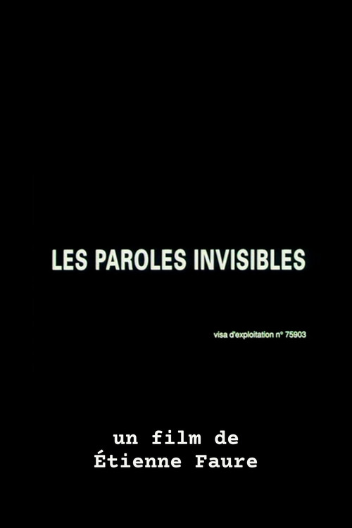 Movie poster for Les paroles invisibles (1991)