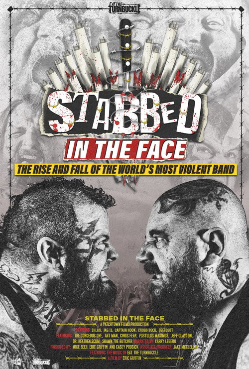 Movie poster for Stabbed in the Face: The Rise and Fall of the World's Most Violent Band (2025)